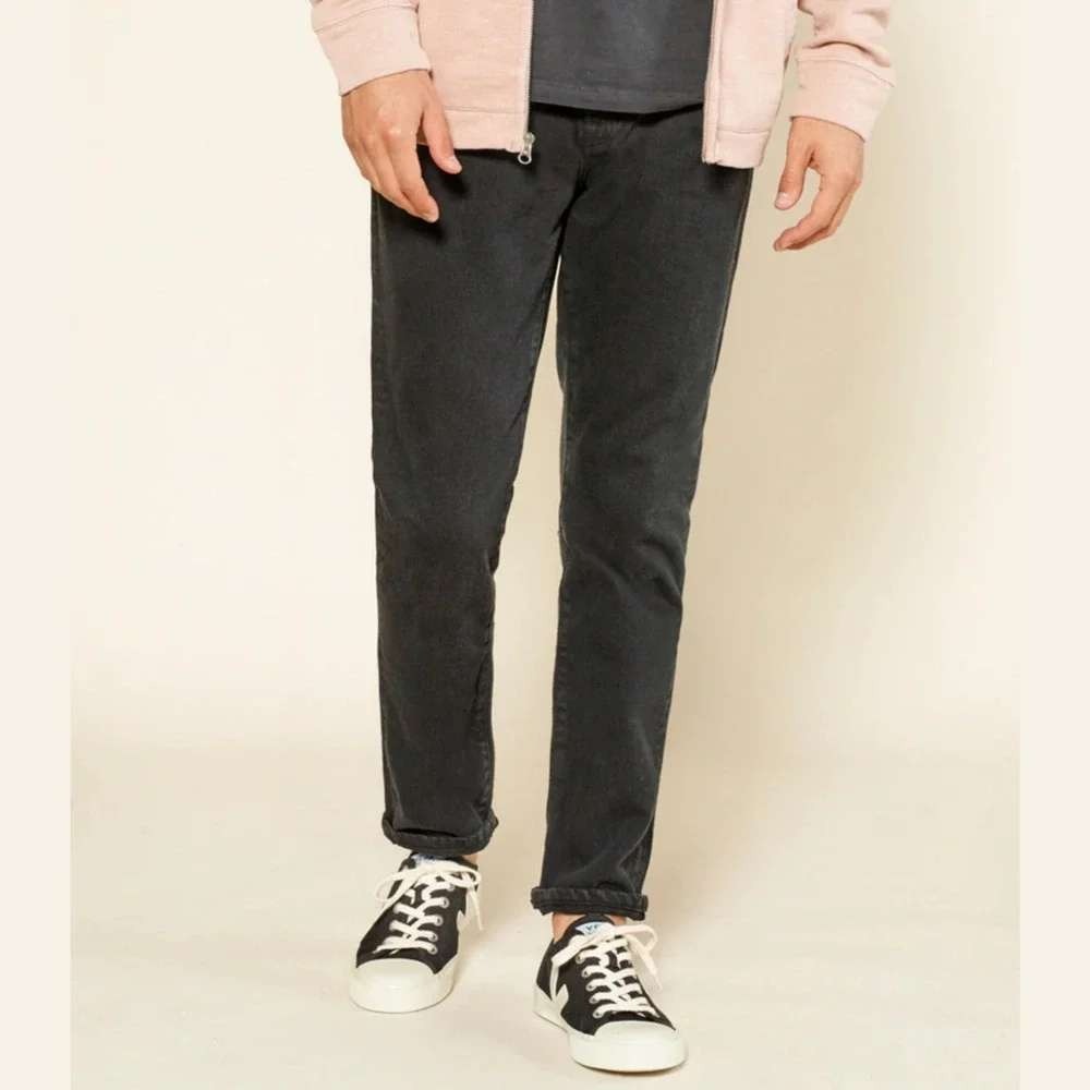 Outerknown SEA Jeans Drifter Tapered Fit Pitch Black Organic Cotton 36x30 NEW